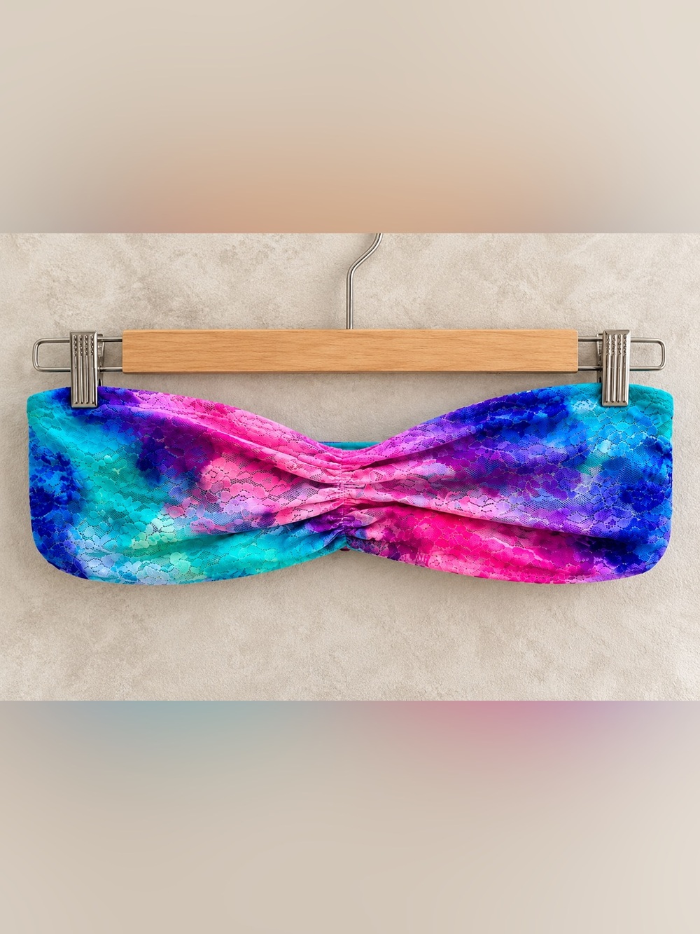 Victoria’s Secret PINK Vibrant Floral Lace Bandeau Bra Size Medium